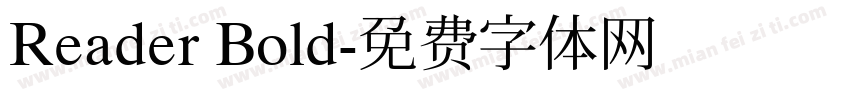 Reader Bold字体转换